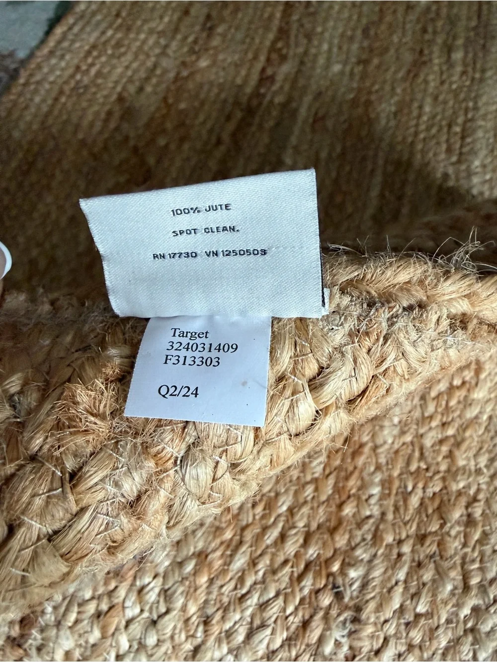 Hearth & Hand Natural Jute Braided Table Runner - Natural 90x20